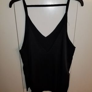 Black backless tank